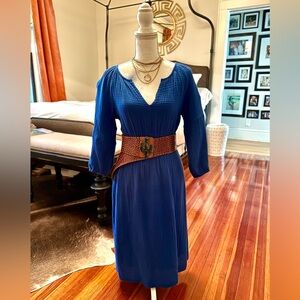 Felicite cobalt blue. Fits comfortably, knee length light weight